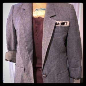 Super Cool Fitted Blazer Hand Done Patches